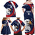 Custom USA Rugby Family Matching Off Shoulder Maxi Dress and Hawaiian Shirt Go Eagles Sporty Style - Wonder Print Shop