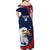 Custom USA Rugby Family Matching Off Shoulder Maxi Dress and Hawaiian Shirt Go Eagles Sporty Style - Wonder Print Shop