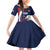 Custom USA Rugby Family Matching Off Shoulder Short Dress and Hawaiian Shirt Go Eagles Sporty Style - Wonder Print Shop