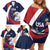 Custom USA Rugby Family Matching Off Shoulder Short Dress and Hawaiian Shirt Go Eagles Sporty Style - Wonder Print Shop