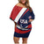 Custom USA Rugby Family Matching Off Shoulder Short Dress and Hawaiian Shirt Go Eagles Sporty Style - Wonder Print Shop