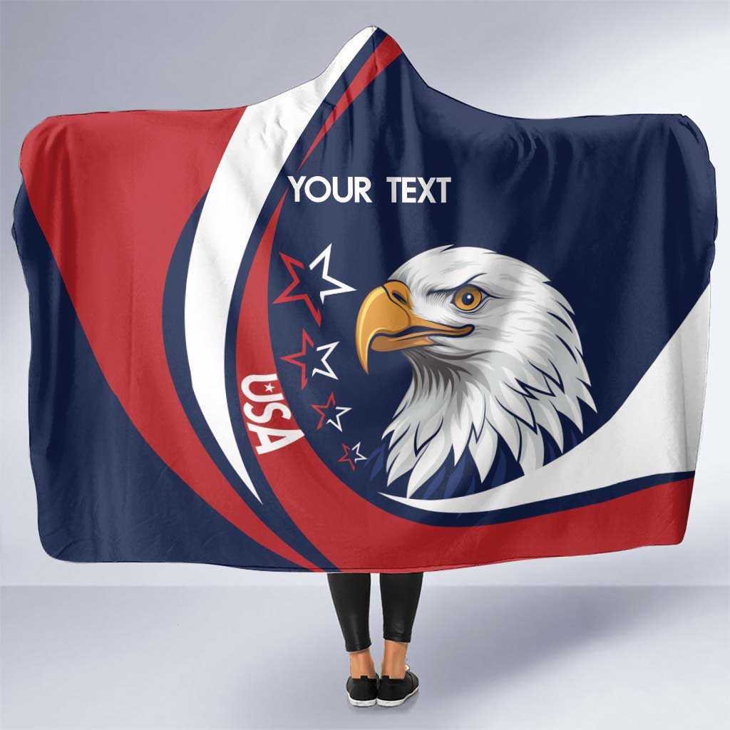 Custom USA Rugby Hooded Blanket Go Eagles Sporty Style