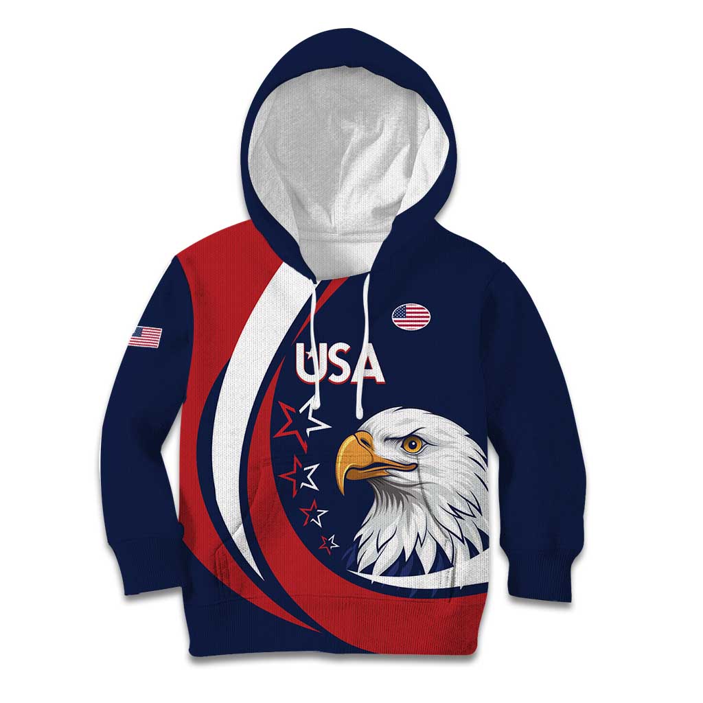 Custom USA Rugby Kid Hoodie Go Eagles Sporty Style - Wonder Print Shop