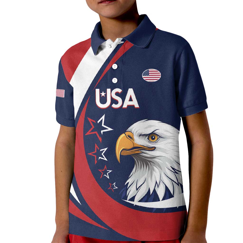 Custom USA Rugby Kid Polo Shirt Go Eagles Sporty Style - Wonder Print Shop