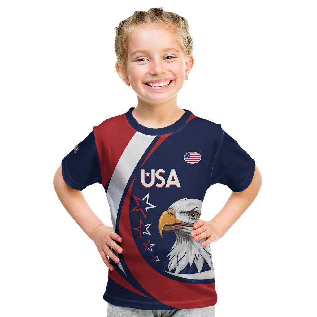 Custom USA Rugby Kid T Shirt Go Eagles Sporty Style - Wonder Print Shop