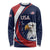 Custom USA Rugby Long Sleeve Shirt Go Eagles Sporty Style - Wonder Print Shop