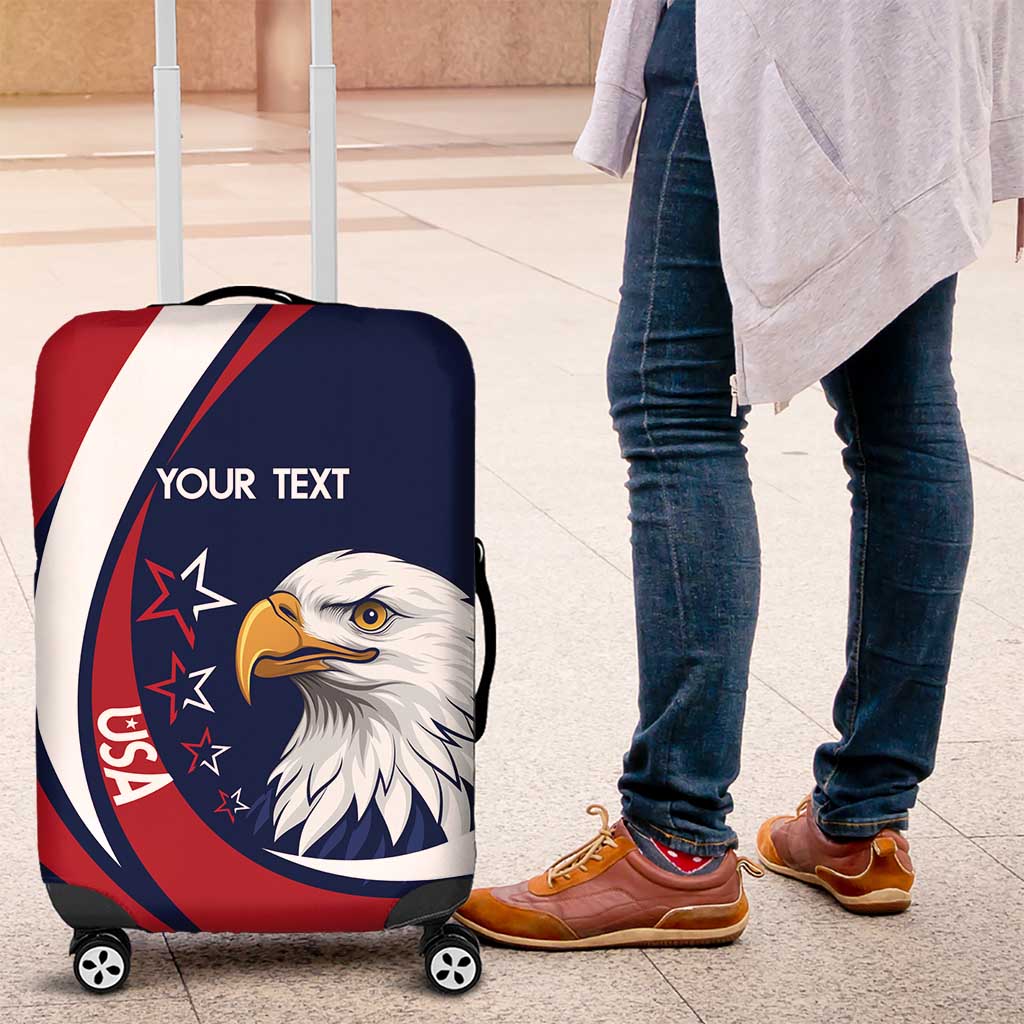 Custom USA Rugby Luggage Cover Go Eagles Sporty Style - Wonder Print Shop