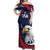 Custom USA Rugby Off Shoulder Maxi Dress Go Eagles Sporty Style - Wonder Print Shop