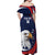 Custom USA Rugby Off Shoulder Maxi Dress Go Eagles Sporty Style - Wonder Print Shop