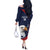 Custom USA Rugby Off The Shoulder Long Sleeve Dress Go Eagles Sporty Style - Wonder Print Shop