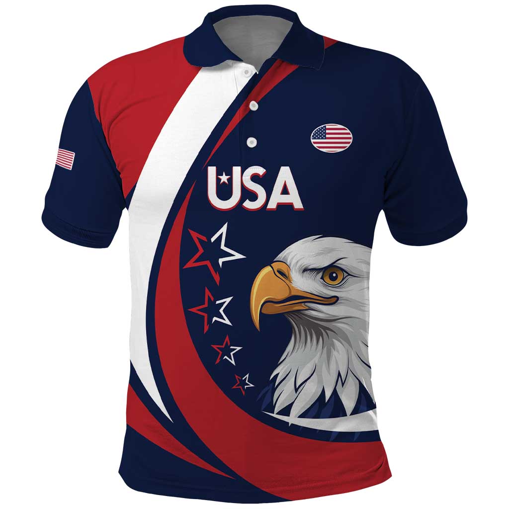 Custom USA Rugby Polo Shirt Go Eagles Sporty Style - Wonder Print Shop