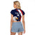 Custom USA Rugby Raglan Cropped T Shirt Go Eagles Sporty Style