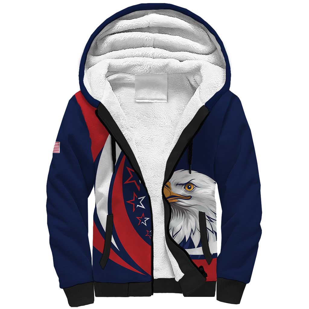 Custom USA Rugby Sherpa Hoodie Go Eagles Sporty Style