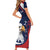 Custom USA Rugby Short Sleeve Bodycon Dress Go Eagles Sporty Style