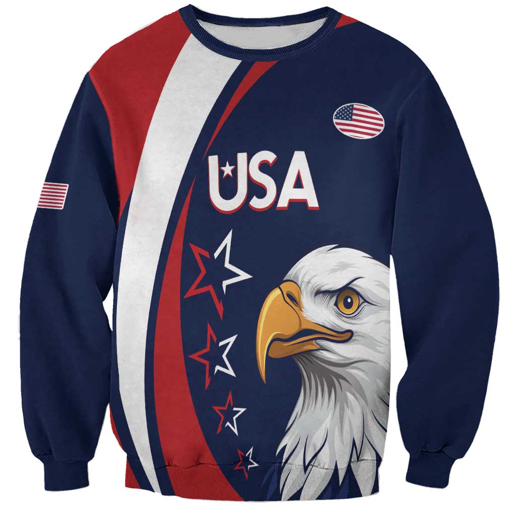 Custom USA Rugby Sweatshirt Go Eagles Sporty Style