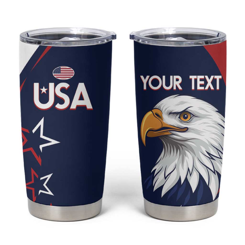 Custom USA Rugby Tumbler Cup Go Eagles Sporty Style