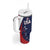 Custom USA Rugby Tumbler With Handle Go Eagles Sporty Style