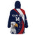 Custom USA Rugby Wearable Blanket Hoodie Go Eagles Sporty Style