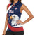 Custom USA Rugby Women Sleeveless Polo Shirt Go Eagles Sporty Style