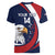 Custom USA Rugby Women V-Neck T-Shirt Go Eagles Sporty Style