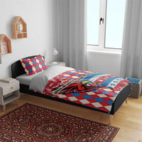 Antigua & Barbuda Cricket Christmas Bedding Set Merry Xmas Falcons - Wonder Print Shop
