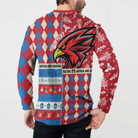 Personalized Antigua & Barbuda Cricket Christmas Button Sweatshirt Merry Xmas Falcons - Wonder Print Shop