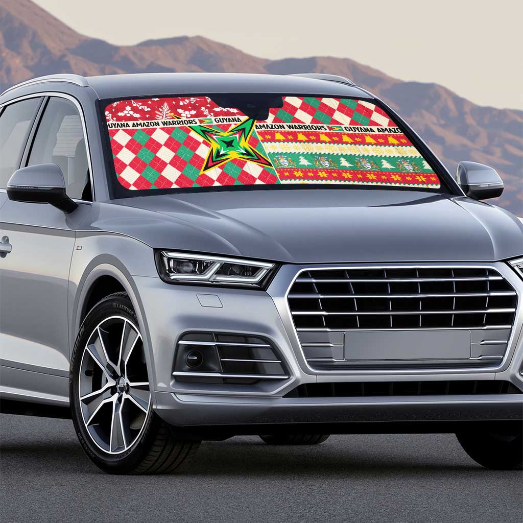Amazon Warriors Cricket Christmas Auto Sun Shade Guyana Merry Xmas - Wonder Print Shop