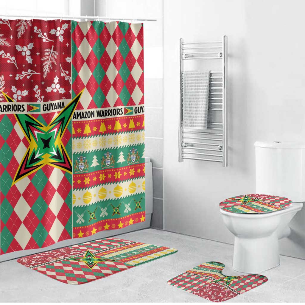 Amazon Warriors Cricket Christmas Bathroom Set Guyana Merry Xmas - Wonder Print Shop