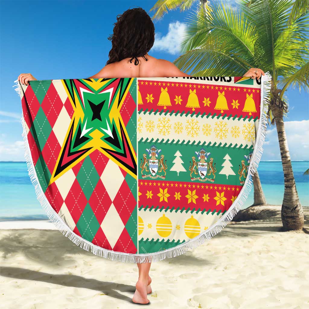 Amazon Warriors Cricket Christmas Beach Blanket Guyana Merry Xmas - Wonder Print Shop
