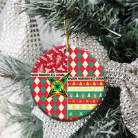 Personalized Amazon Warriors Cricket Christmas Ceramic Ornament Guyana Merry Xmas - Wonder Print Shop