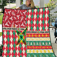 Amazon Warriors Cricket Christmas Quilt Guyana Merry Xmas - Wonder Print Shop