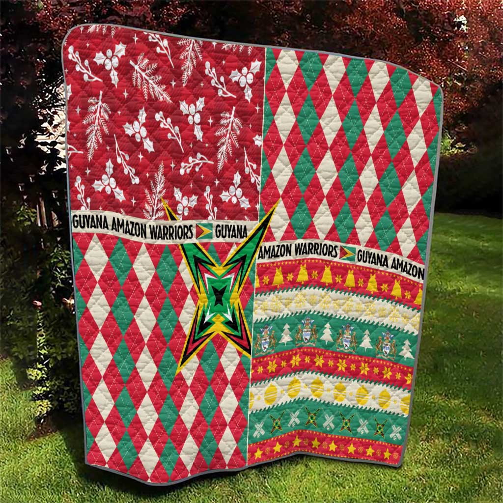 Amazon Warriors Cricket Christmas Quilt Guyana Merry Xmas - Wonder Print Shop
