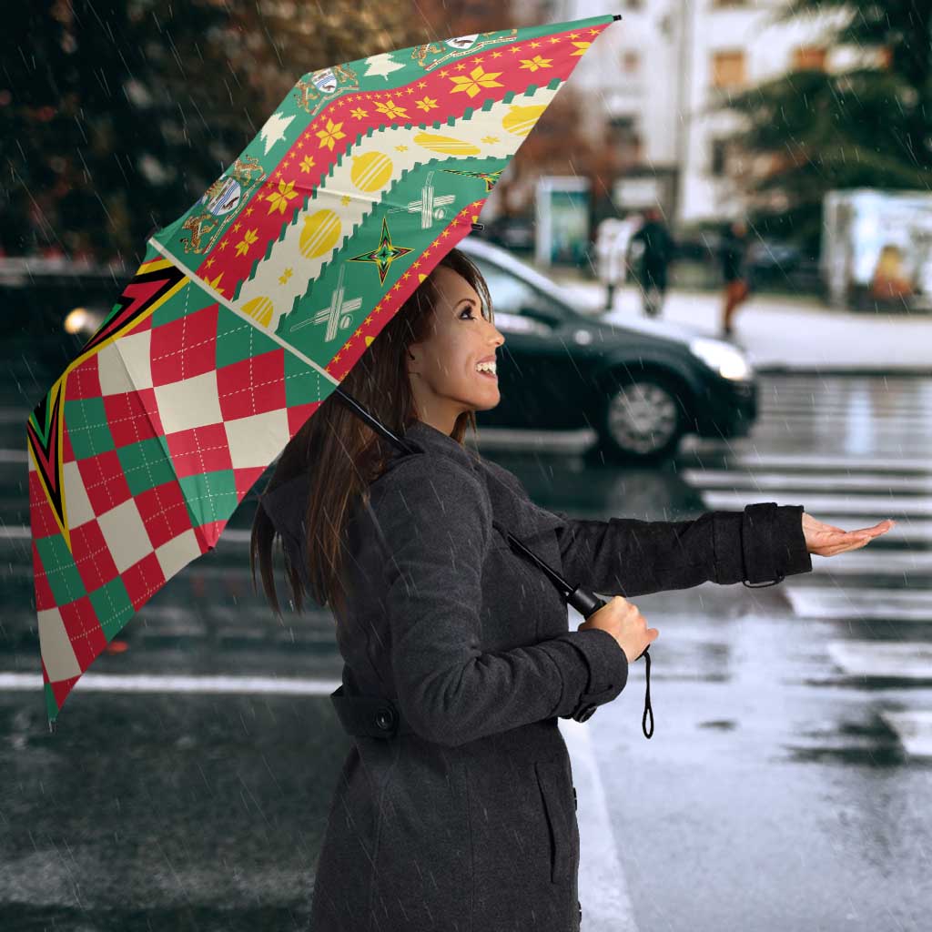 Amazon Warriors Cricket Christmas Umbrella Guyana Merry Xmas - Wonder Print Shop
