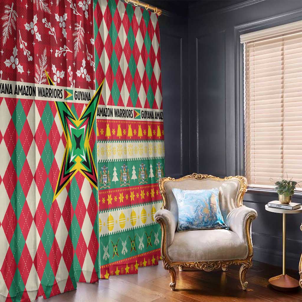 Amazon Warriors Cricket Christmas Window Curtain Guyana Merry Xmas - Wonder Print Shop