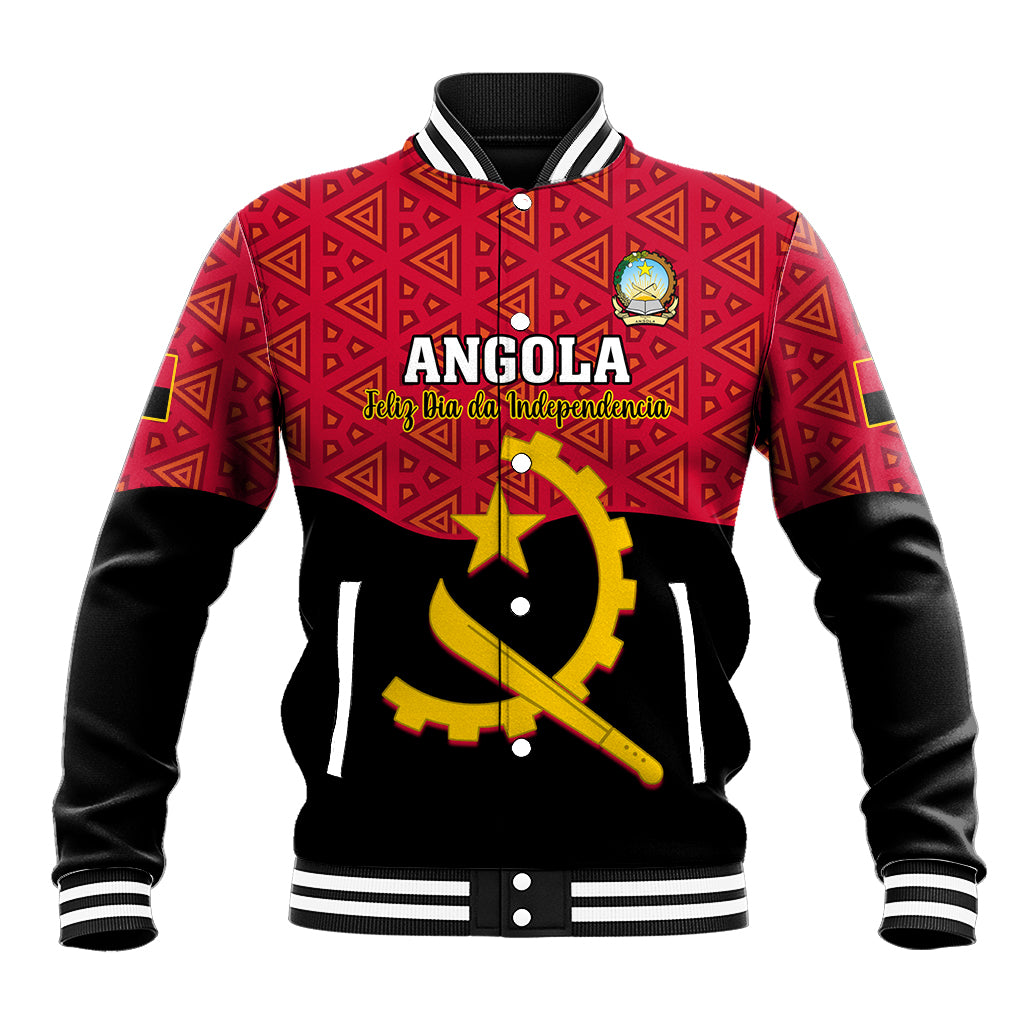 Personalised Angola Independence Day Baseball Jacket Angolan Samakaka With Giant Sable Antelope - Wonder Print Shop