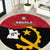 personalised-angola-independence-day-round-carpet-angolan-samakaka-with-giant-sable-antelope