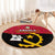 personalised-angola-independence-day-round-carpet-angolan-samakaka-with-giant-sable-antelope