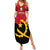 Personalised Angola Independence Day Summer Maxi Dress Angolan Samakaka With Giant Sable Antelope - Wonder Print Shop