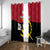 Personalised Angola Independence Day Window Curtain Angolan Samakaka With Giant Sable Antelope - Wonder Print Shop