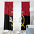 Personalised Angola Independence Day Window Curtain Angolan Samakaka With Giant Sable Antelope - Wonder Print Shop