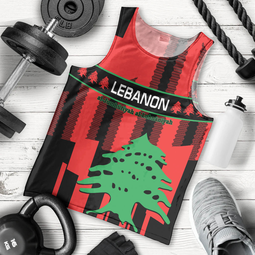 Personalised Lebanon Independence Day Men Tank Top Lebanese Cedar 80 Years Of Anniversary - Wonder Print Shop