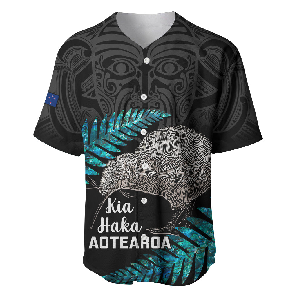 Custom New Zealand Silver Fern Rugby Baseball Jersey Pacific 2023 Kia Haka Kiwis With Maori Ta Moko - Wonder Print Shop