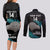 Custom New Zealand Silver Fern Rugby Couples Matching Long Sleeve Bodycon Dress and Long Sleeve Button Shirts Pacific 2023 Kia Haka Kiwis With Maori Ta Moko - Wonder Print Shop