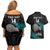 Custom New Zealand Silver Fern Rugby Couples Matching Off Shoulder Short Dress and Hawaiian Shirt Pacific 2023 Kia Haka Kiwis With Maori Ta Moko - Wonder Print Shop