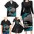 Custom New Zealand Silver Fern Rugby Family Matching Long Sleeve Bodycon Dress and Hawaiian Shirt Pacific 2023 Kia Haka Kiwis With Maori Ta Moko - Wonder Print Shop