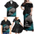 Custom New Zealand Silver Fern Rugby Family Matching Off Shoulder Maxi Dress and Hawaiian Shirt Pacific 2023 Kia Haka Kiwis With Maori Ta Moko - Wonder Print Shop