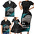 Custom New Zealand Silver Fern Rugby Family Matching Short Sleeve Bodycon Dress and Hawaiian Shirt Pacific 2023 Kia Haka Kiwis With Maori Ta Moko - Wonder Print Shop