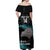 Custom New Zealand Silver Fern Rugby Off Shoulder Maxi Dress Pacific 2023 Kia Haka Kiwis With Maori Ta Moko - Wonder Print Shop