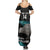 Custom New Zealand Silver Fern Rugby Summer Maxi Dress Pacific 2023 Kia Haka Kiwis With Maori Ta Moko - Wonder Print Shop