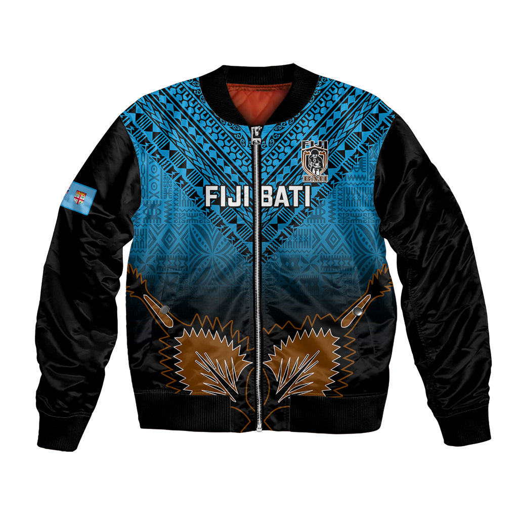 Custom Fiji Tapa Rugby Bomber Jacket Pacific 2023 Go Fijian Bati - Wonder Print Shop